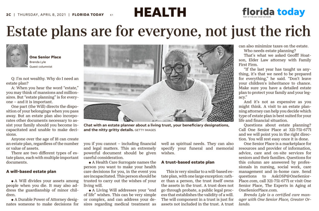 Estate Plans Are For Everyone | Medicaid & Elder Law Attorneys | Orlando, FL