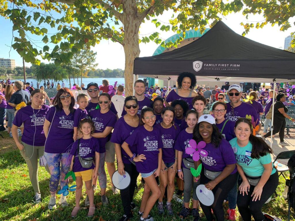Family First Firm Raises Donations for Oct. 8 Walk To End Alzheimer’s in Orlando